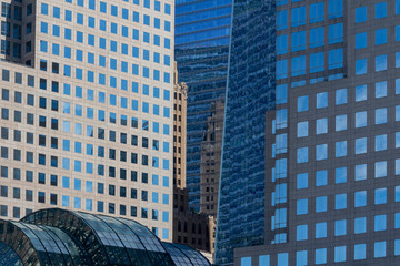 New York City - May 2,  2020: Brookfield Place, built as and still commonly referred to as the World Financial Center, is a shopping center and office-building complex located across WTC.