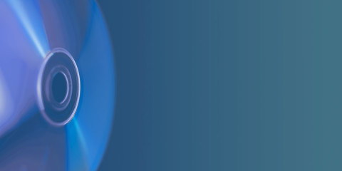 Wallpaper with CD, integrated in a blue gradient. Panorama view.