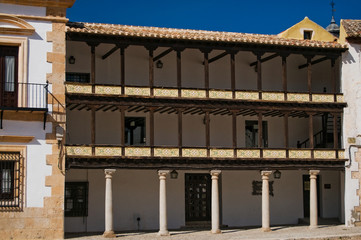 Gallery of Mayor Square from Tembleque, La Mancha, Spain