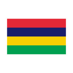 Mauritius flag icon. Vector Illustration