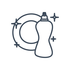 Isolated water bottle line style icon vector design