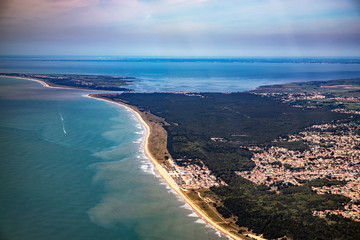 Vendée atlantic coastline in france