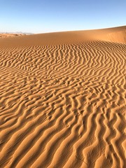 Ripples in the sand dunes of Dubai