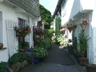 Naklejka premium english country village lake district