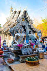 A beautiful view of Wat Sri Suphan, the Silver Temple at Chiang Mai, Thailand.