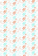 Elagance mix object pattern with color backgound