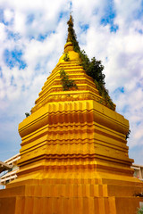 Fototapeta premium A beautiful view of Wat Sri Suphan buddhist temple at Chiang Mai, Thailand.