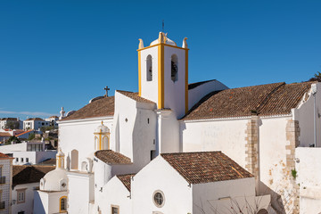 Top view of Santiago church in Tavira, Algarve, Portugal