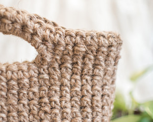 crochet jute rope handbag