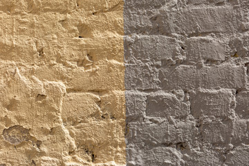 colored neutral color beige and grey brick wall texture background
