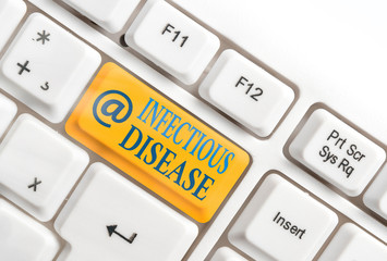Text sign showing Infectious Disease. Business photo text caused by pathogenic microorganism, such...