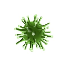 microscopic image of the causative agent of coronavirus infection