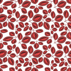 Square, seamless pattern, leaf pattern. Background for site or blog, textiles, packaging, interior drawing, wallpaper