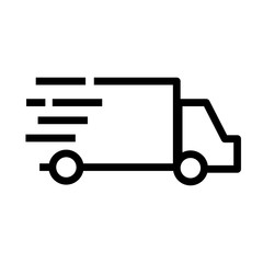 truck delivery service flat style