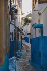 Narrow street in Rabat, Morocco 