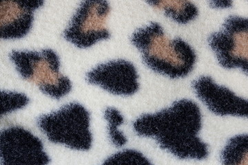 Fleece-Stoff mit Wildtier-Print-Muster, bedruckter Stoff mit Leopardenmuster, grafische Elemente