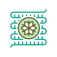 Air compressor and part vector icon design, editable stroke.