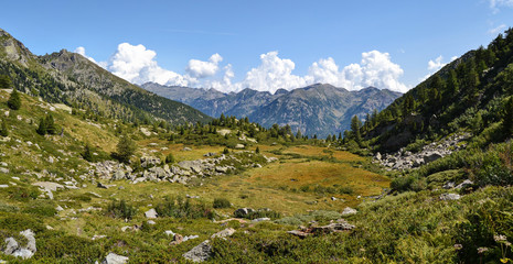 Fototapeta na wymiar Mountain landscape. Italian Alps. Aosta Vally. Italy