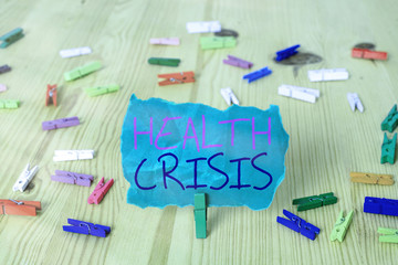 Word writing text Health Crisis. Business photo showcasing fitness problem that affects in more...