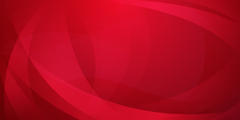 Plakat Abstract background made of curved lines in red colors