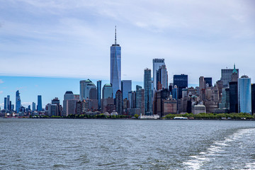Fototapeta na wymiar New York City from Staten Island Ferry