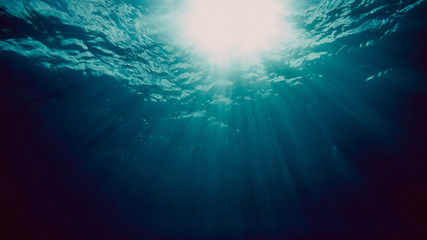 Sun flare from underwater