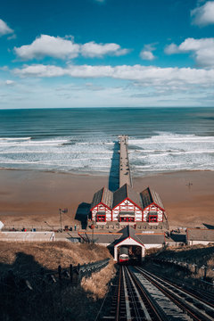Coastal Seaside Town Beach Town Landscape Fishing Town England Ocean Beach Sea Hills