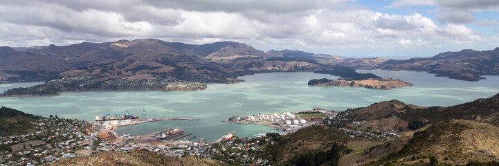 Christchurch in New Zealand. Panoramic view. © marabelo