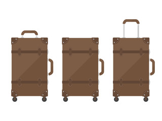 茶色のスーツケースのイラスト