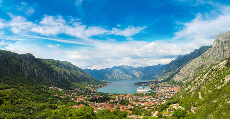 Panorama of Kotor in Montenegro