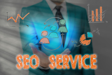 Handwriting text Seo Service. Conceptual photo techniques and procedures to increase the website...