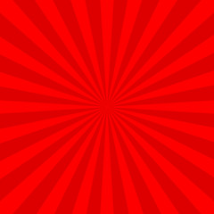 Red radial background, poster design template, vector illustration