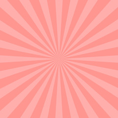 Pink radial background, poster design template, vector illustration