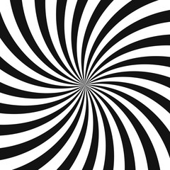 Swirl background, monochrome poster design template, vector illustration