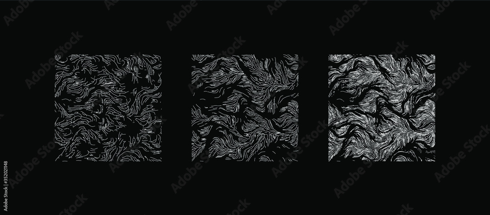 Aufkleber Generative Art with Visualization of Random Perlin Noise. Conceptual image of high tech systems: Artificial Intelligence, Deep Learning, Neural networks and Internet Map.