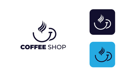 coffee shop logo, cafe logo or for  design mug or cup your brand