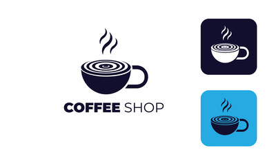 coffee shop logo, cafe logo or for  design mug or cup your brand