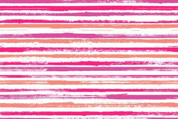 Wall murals Horizontal stripes Ink thin grunge stripes vector seamless pattern. Stylish kids clothes fabric design. Vintage 