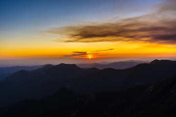 The Sequoia National Park Sunset