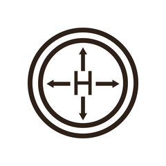 Helipad flat style icon vector design