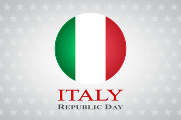 Italian Republic Day card, poster, banner. National holiday, vector illustration