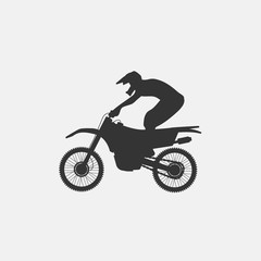 Plakat motorcross sport icon vector illustration for website and graphic design