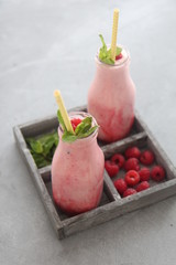 strawberry smoothie with mint