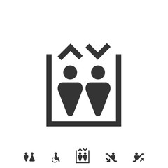 elevator icon vector illustration sign