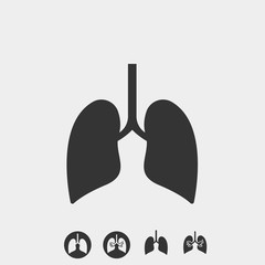 lungs icon vector illustration for website and graphic design