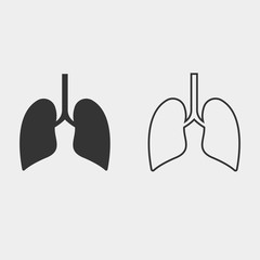 lungs icon vector illustration for website and graphic design