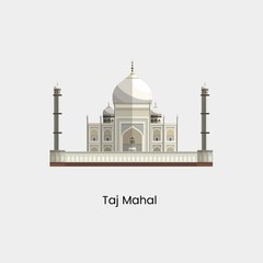 taj mahal vector illustration for website and graphic design