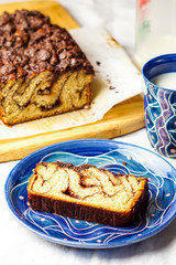 Homemade chocolate babka