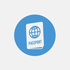 passport icon vector illustration for website and graphic design
