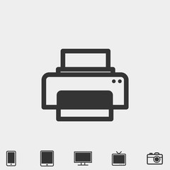 printer icon vector illustration for website and graphic design